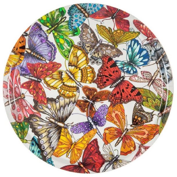 Rund bakke med sommerfugle fra Nadja Wedin Design