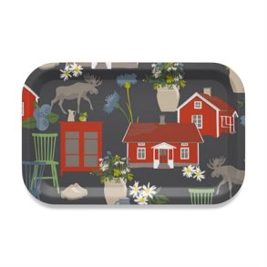 Bakke med svenske motiver 33 x 21 cm