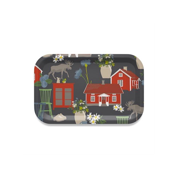 Bakke med svenske motiver 33 x 21 cm