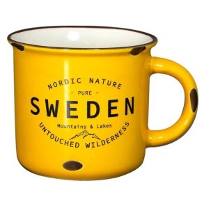 Keramik krus i gult  Sweden