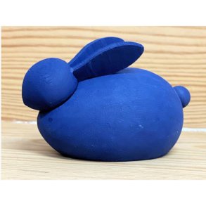 Dekorativ hare i tr  flere farver