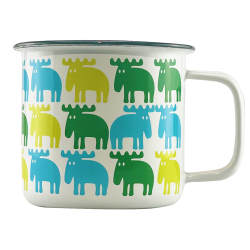 Emaljekrus med elge fra MOZ Sweden