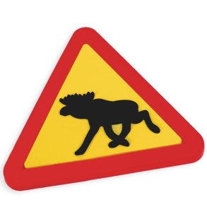 Magnet med elg-advarsel