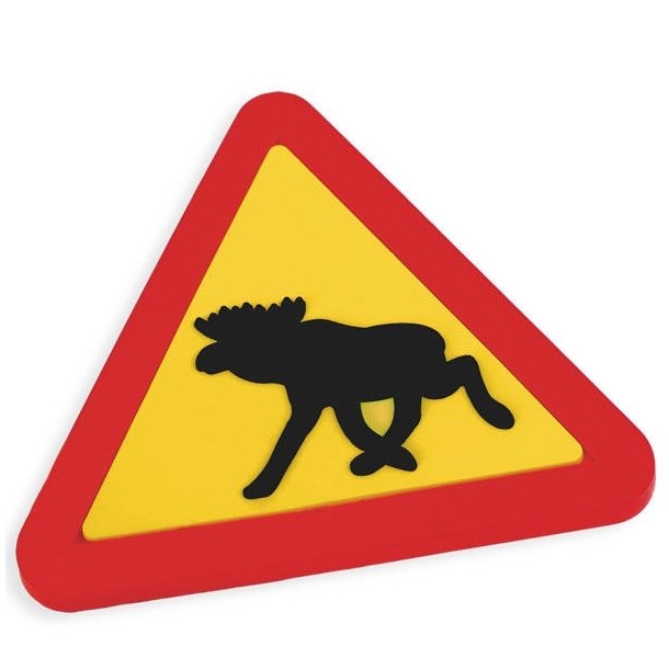 Magnet med elg-advarsel