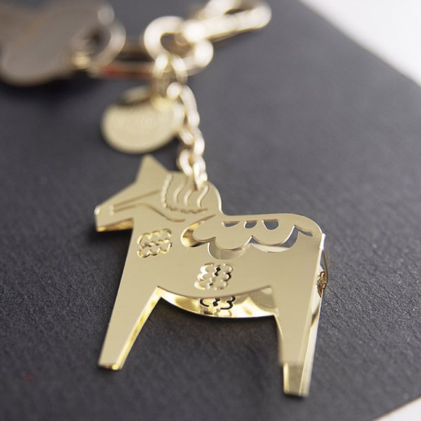 Nglering med dalahst 3D forgyldt