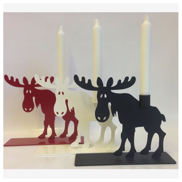 Jernlysestage med elg - 19 cm