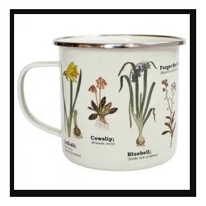 Emaljekrus med vilde blomster