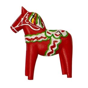 Dalahest-magnet i akryl  rd