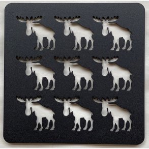 Bordskner m/9 elge - 18x18 cm