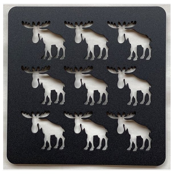 Bordskner m/9 elge - 18x18 cm