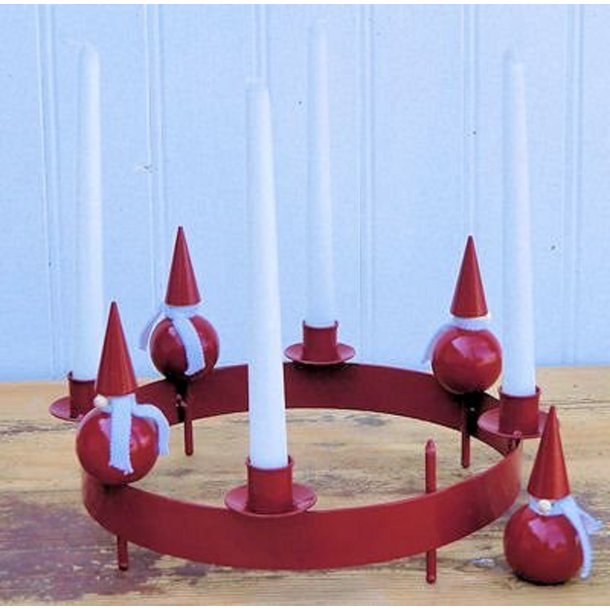 Dekorativ rund lyskrans i jern  25 cm  vlg din farve